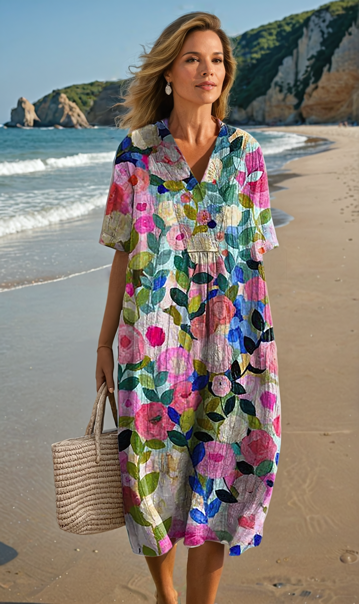 Evelyn - Colourful flower dress