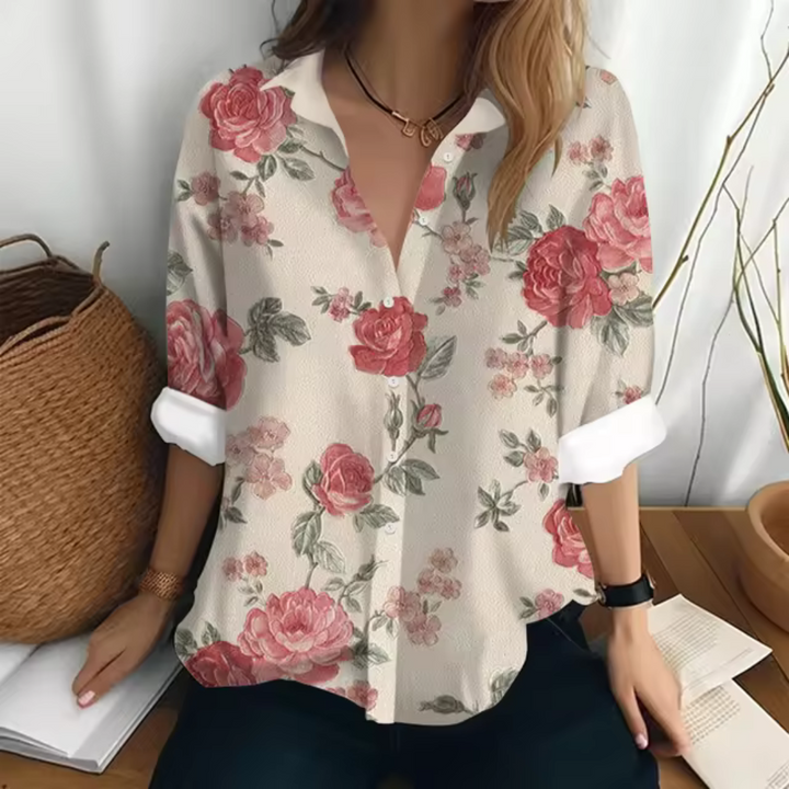 Neve - Casual Blouse with Floral Print