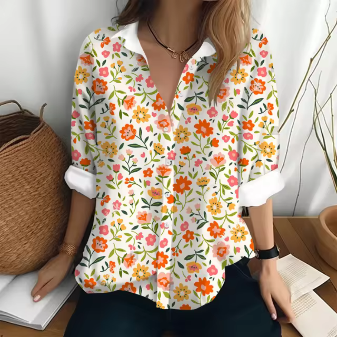 Neve - Casual Blouse with Floral Print