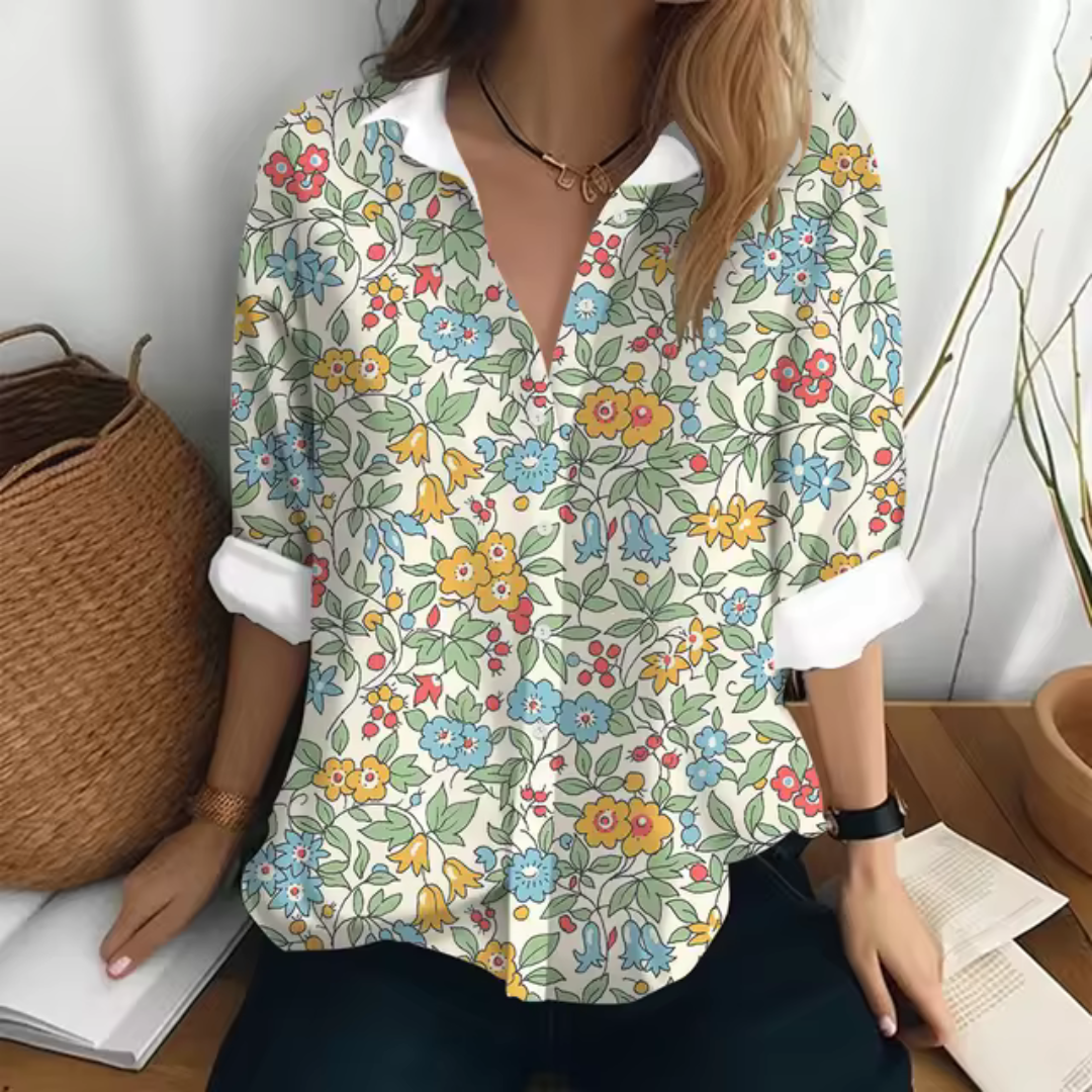 Neve - Casual Blouse with Floral Print