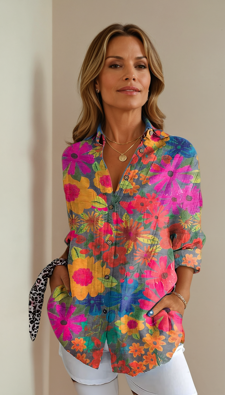 Bridie - Casual blouse with floral print