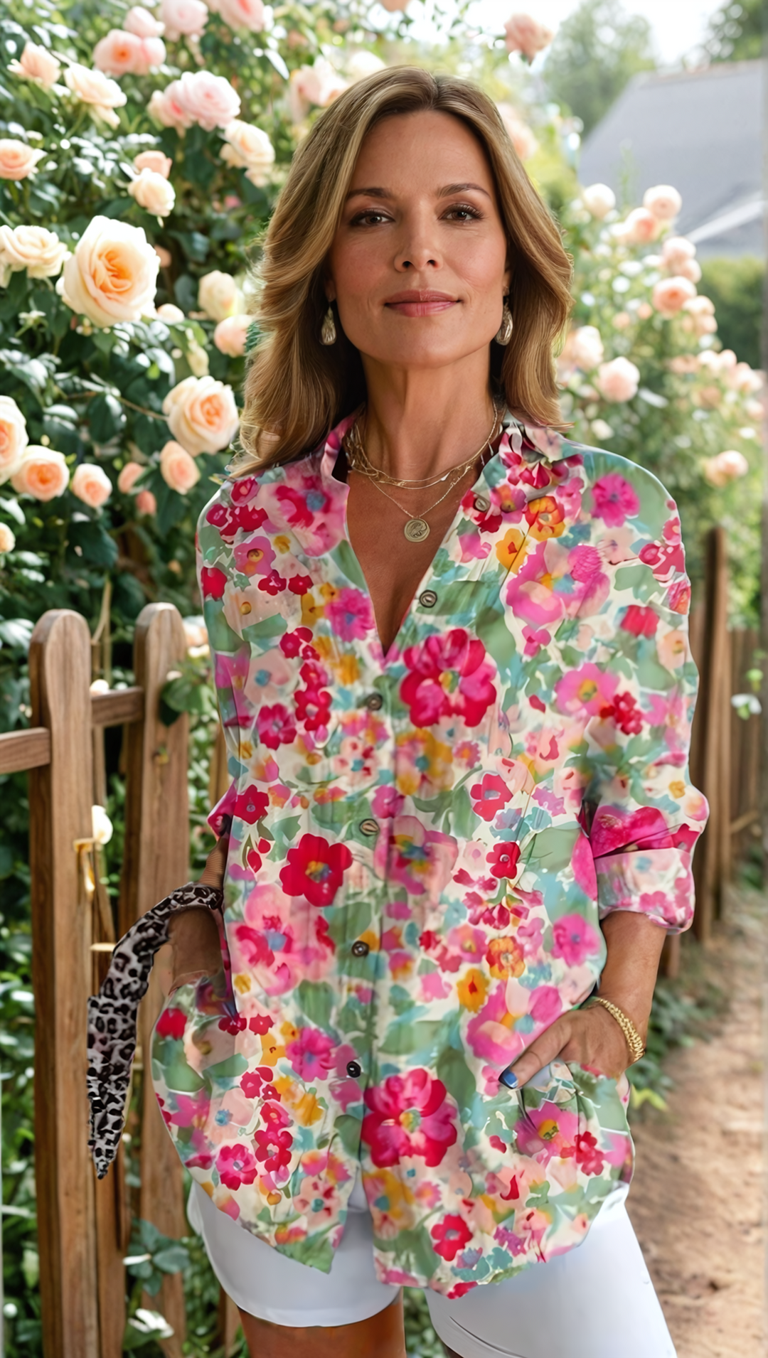 Billie - Casual Blouse with Floral Print